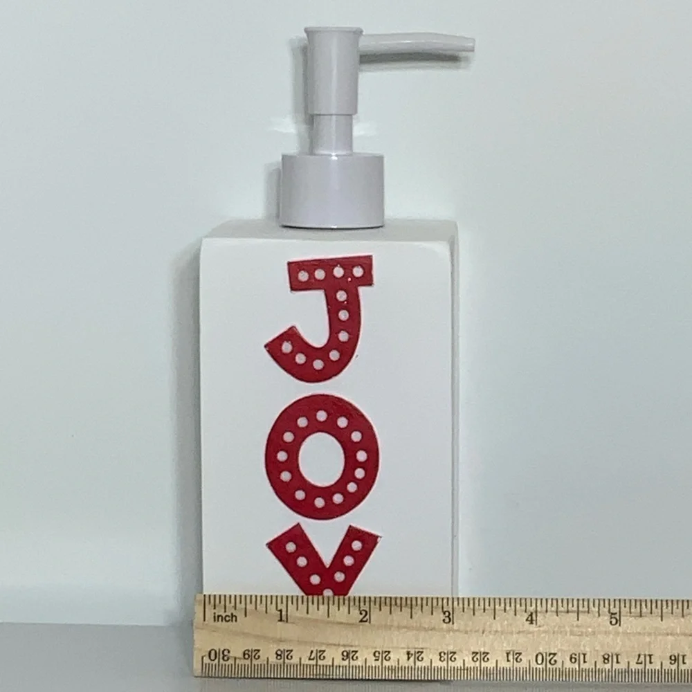 Wondershop Bath Christmas Accessory Set Soap Dispenser and Canister 2 Piece Set